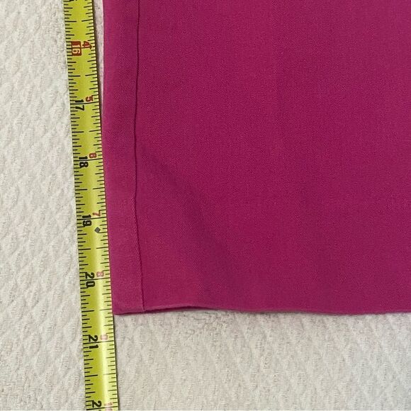 Boston Proper Fuchsia Pink Capri's Side Zip Stretch Size 6 - Picture 4 of 8